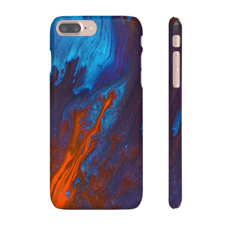 Orange Flame Ink Art iPhone Case (Slim) iPhone 7 Plus Glossy Phone Case