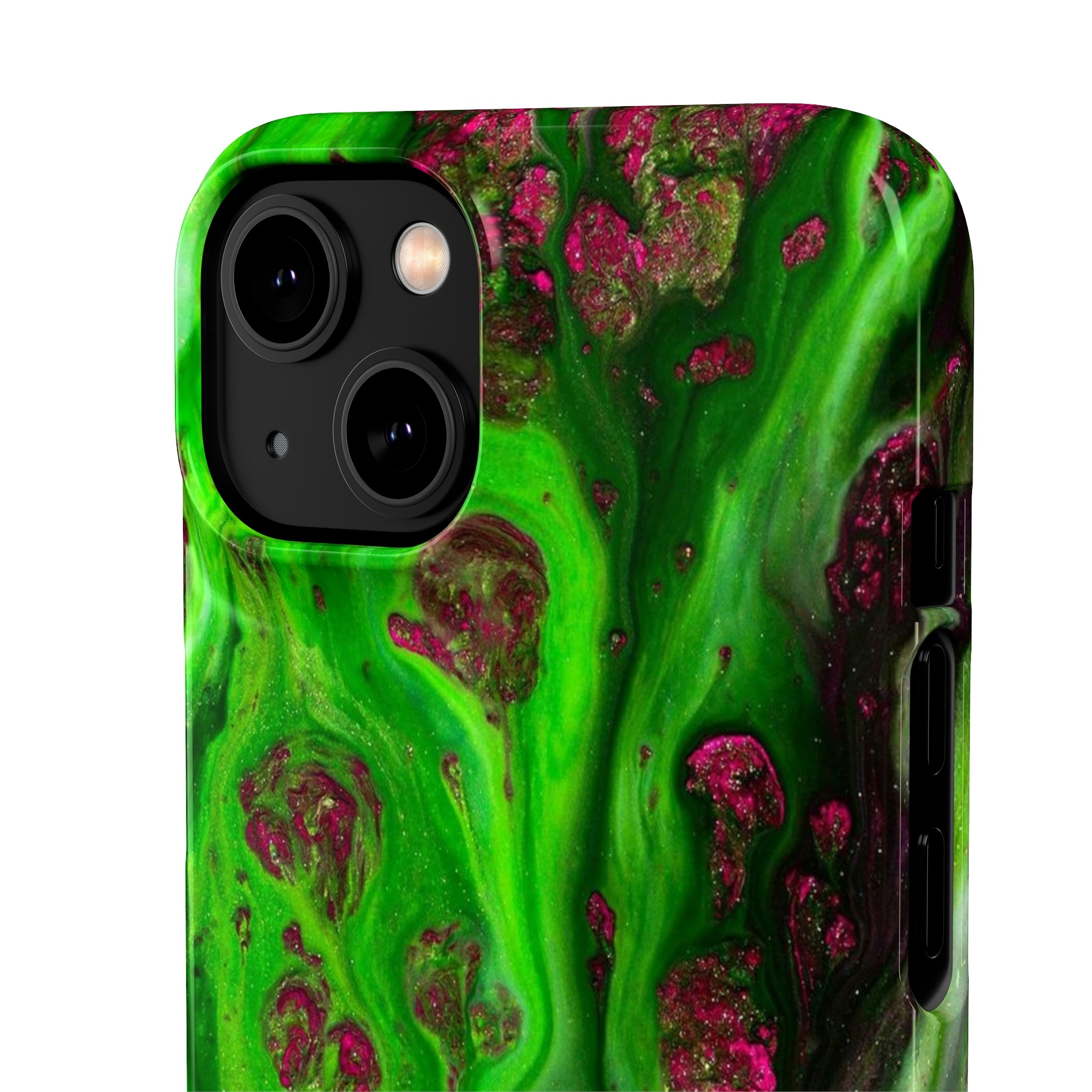 Toxic Green Ink Art iPhone Case (Slim) Phone Case