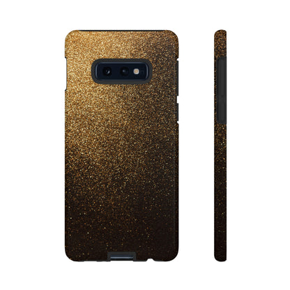 Dark Gold Android Case (Protective) Samsung Galaxy S10E Glossy Phone Case