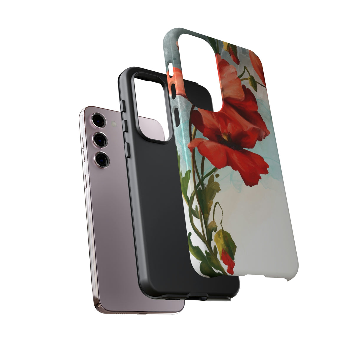 Poppy Flower Drawing Android Case (Protective) Phone Case