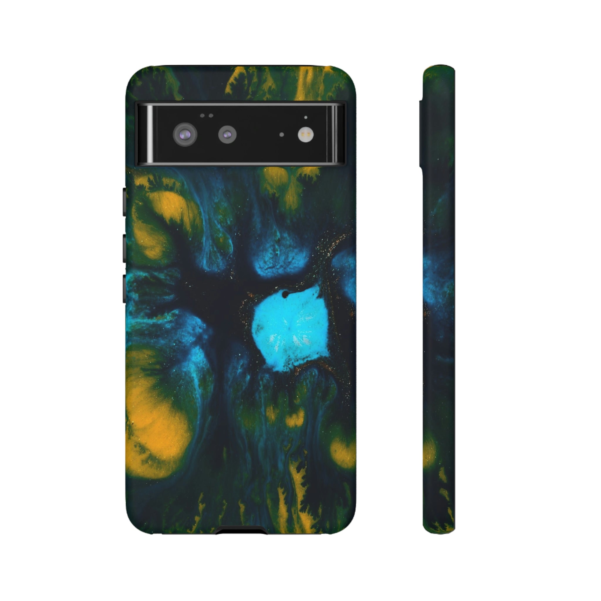 Blue Flower Ink Art Android Case (Protective) Phone Case