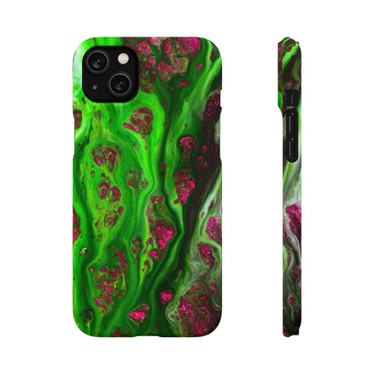 Toxic Green Ink Art iPhone Case (Slim) iPhone 14 Plus Matte Phone Case