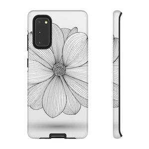 Black n White Dahlia Android Case (Protective) Samsung Galaxy S20 Glossy Phone Case