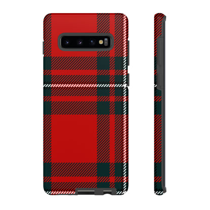 Plaid Pattern Red Android Case (Protective) Samsung Galaxy S10 Plus Glossy Phone Case