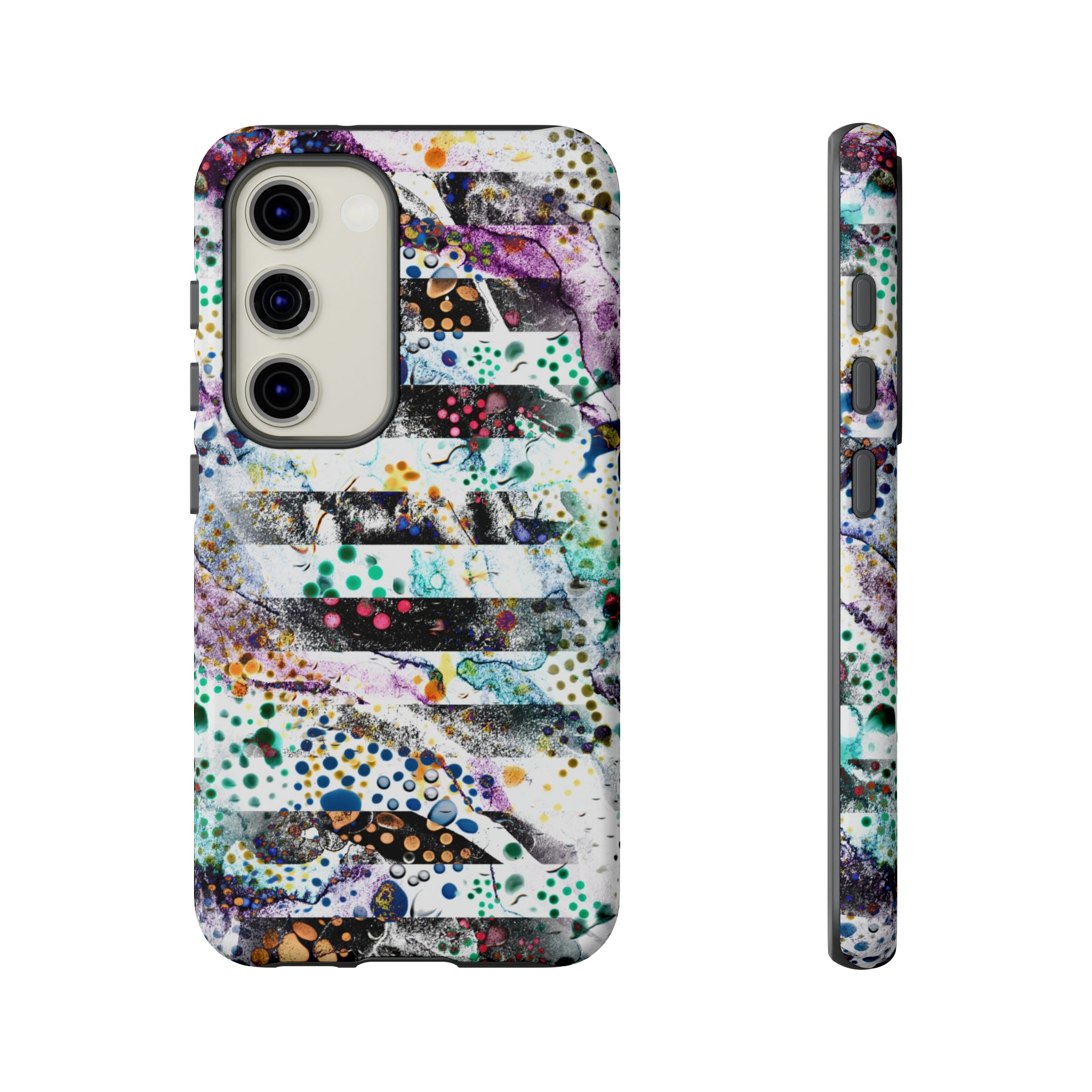 Abstract Green Purple Android Case (Protective) Samsung Galaxy S23 Glossy Phone Case