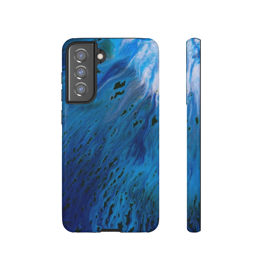 Blue River Ink Art Android Case (Protective) Samsung S21 FE Glossy Phone Case