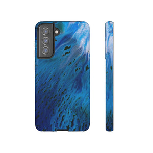 Blue River Ink Art Android Case (Protective) Samsung S21 FE Glossy Phone Case