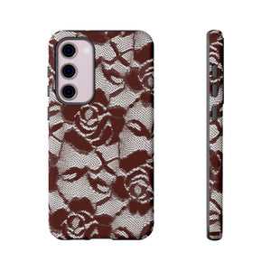 Red Rose Lace Gothic Flower Samsung Case (Protective) Samsung Galaxy S23 Plus Matte Phone Case