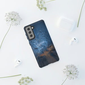 Blue Stardust Ink Art Android Case (Protective) Phone Case