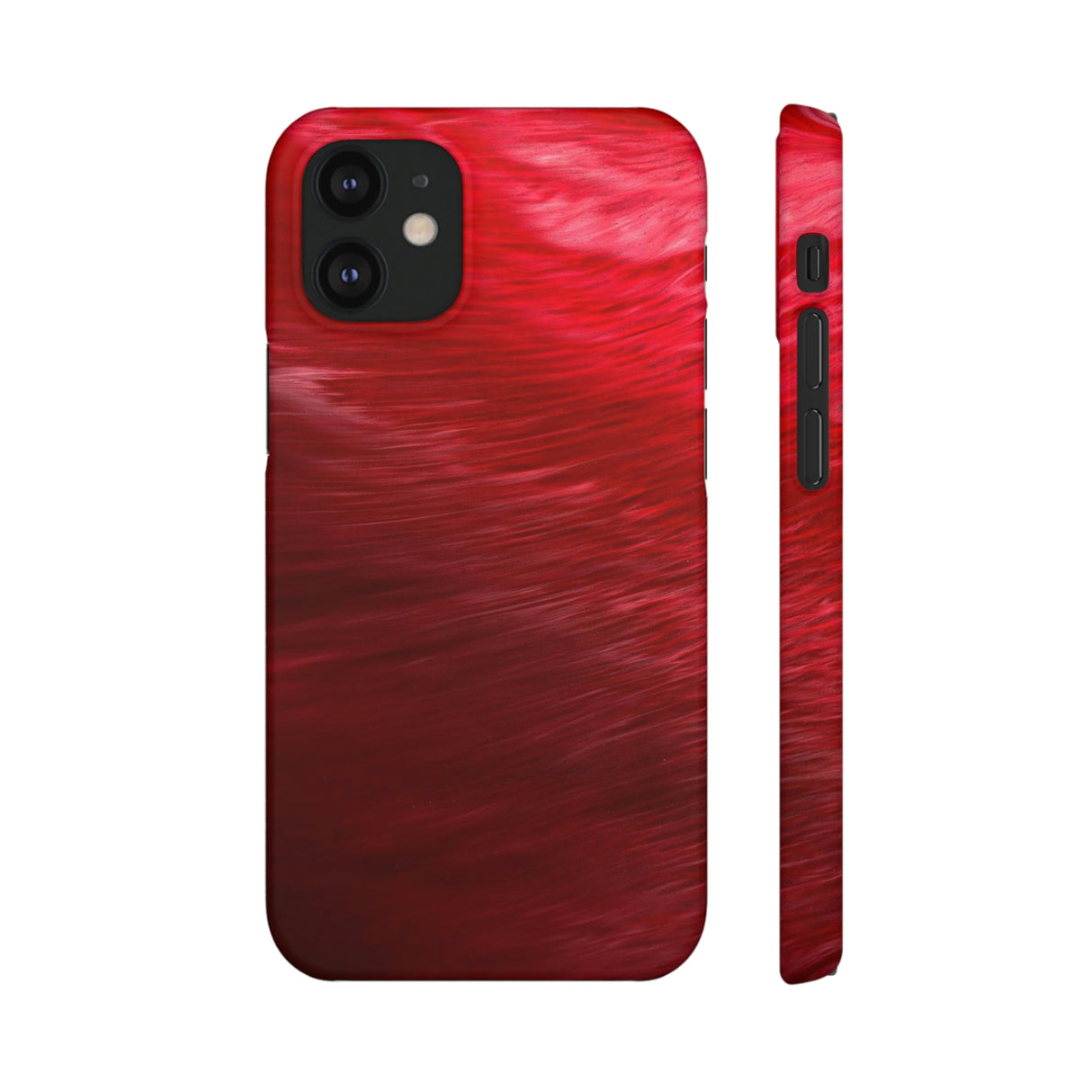 Red Feather Ink Art iPhone Case (Slim) iPhone 12 Mini Matte Phone Case