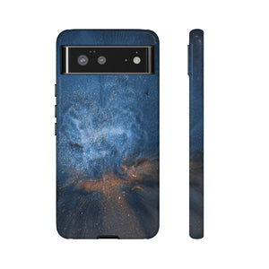 Blue Stardust Ink Art Android Case (Protective) Google Pixel 6 Glossy Phone Case