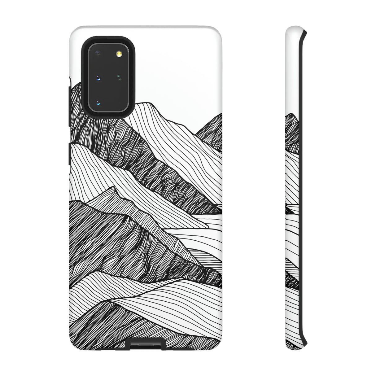 Mountain Line Art Android Case (Protective) Samsung Galaxy S20+ Matte Phone Case