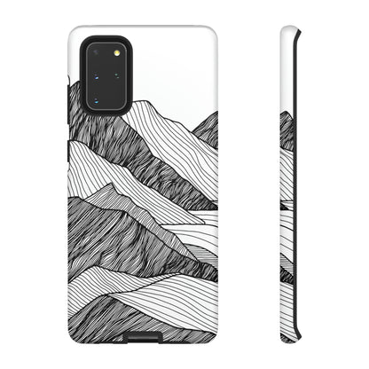 Mountain Line Art Android Case (Protective) Samsung Galaxy S20+ Matte Phone Case