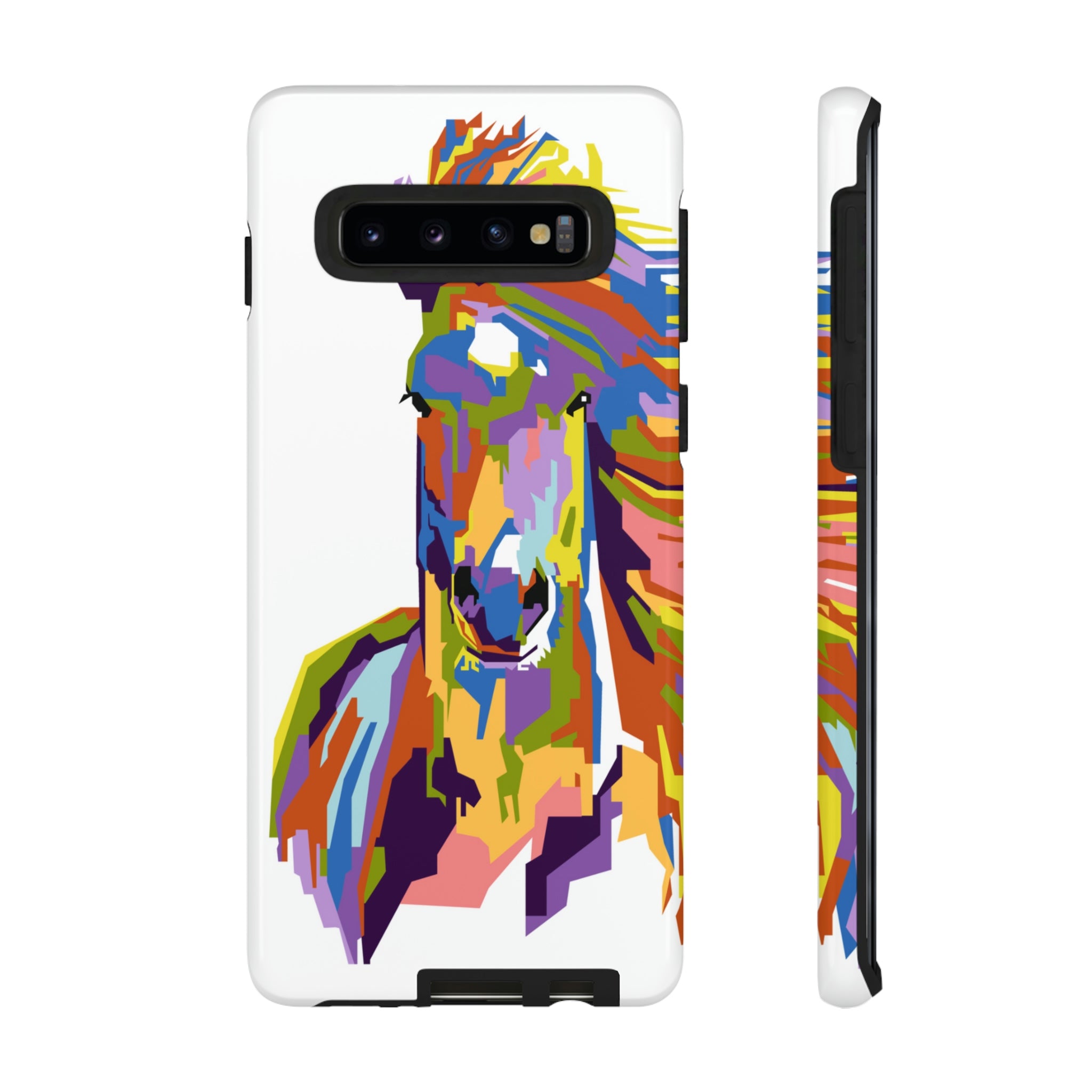 Horse Abstract Art Android Case (Protective) Samsung Galaxy S10 Glossy Phone Case