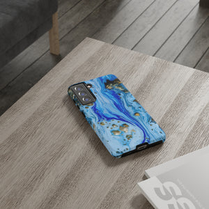 Blue Ice Ink Art Android Case (Protective) Phone Case