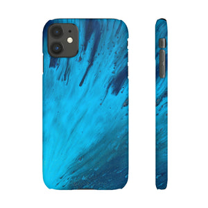 Light Blue Ink Art iPhone Case (Slim) iPhone 11 Matte Phone Case