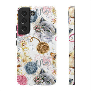 Cute Kitten Pattern Android Case (Protective) Samsung Galaxy S22 Matte Phone Case