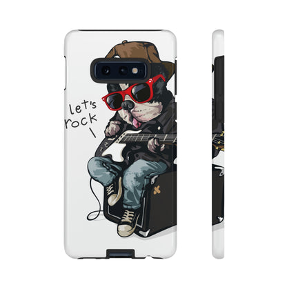 Rock n Roll Dog Android Case (Protective) Samsung Galaxy S10E Glossy Phone Case