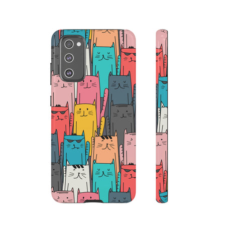 Colorful Cats Android Case (Protective) Samsung Galaxy S20 FE Glossy Phone Case