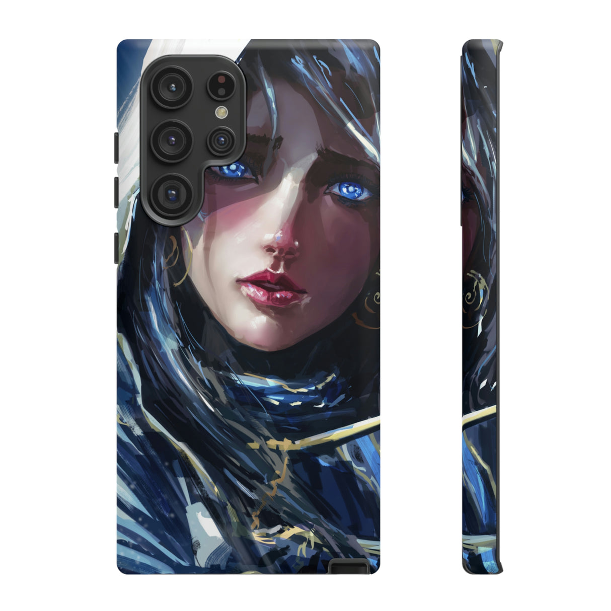 Paladin Girl Blue Eyes Android Case (Protective) Samsung Galaxy S22 Ultra Matte Phone Case