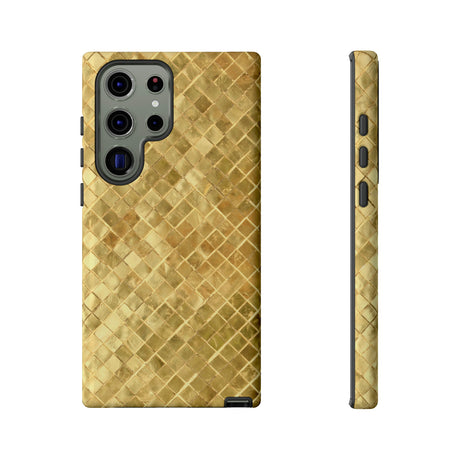 Golden Mosaic Android Case (Protective) Samsung Galaxy S23 Ultra Glossy Phone Case