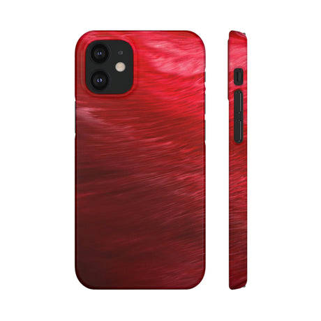 Red Feather Ink Art iPhone Case (Slim) iPhone 12 Mini Glossy Phone Case