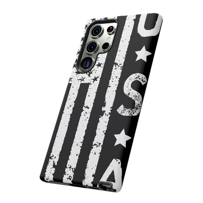 Black n White U.S Flag Android Case (Protective) Phone Case