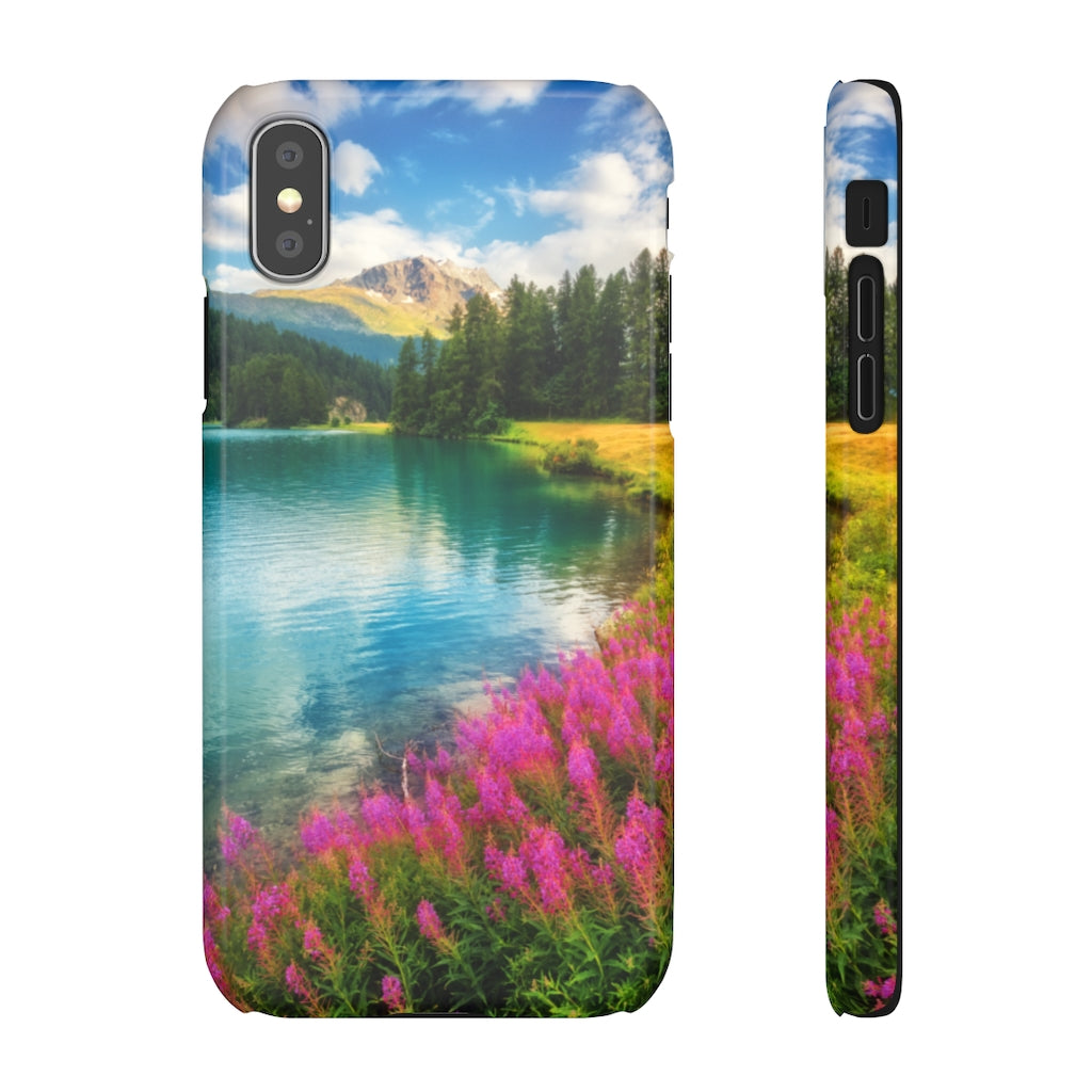 Fantastic Azure Alpine Lake Samsung/iPhone (Slim) Phone Case