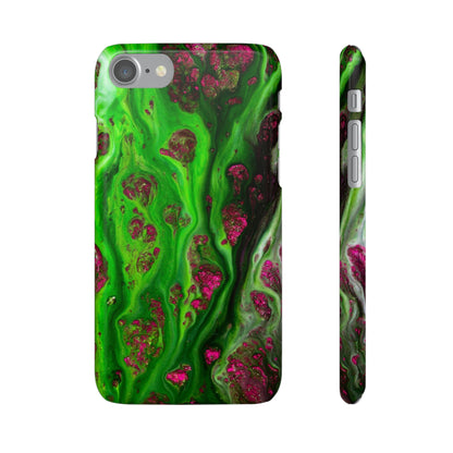 Toxic Green Ink Art iPhone Case (Slim) iPhone 7 Glossy Phone Case