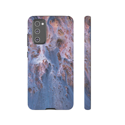 Blue Ice Ink Art Android Case (Protective) Samsung Galaxy S20 FE Matte Phone Case