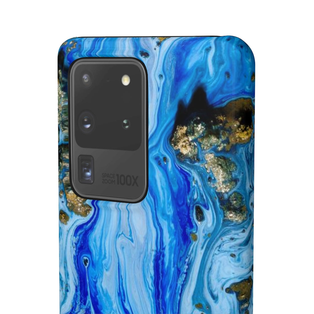 Blue Ice Ink Art Android Case (Slim) Phone Case