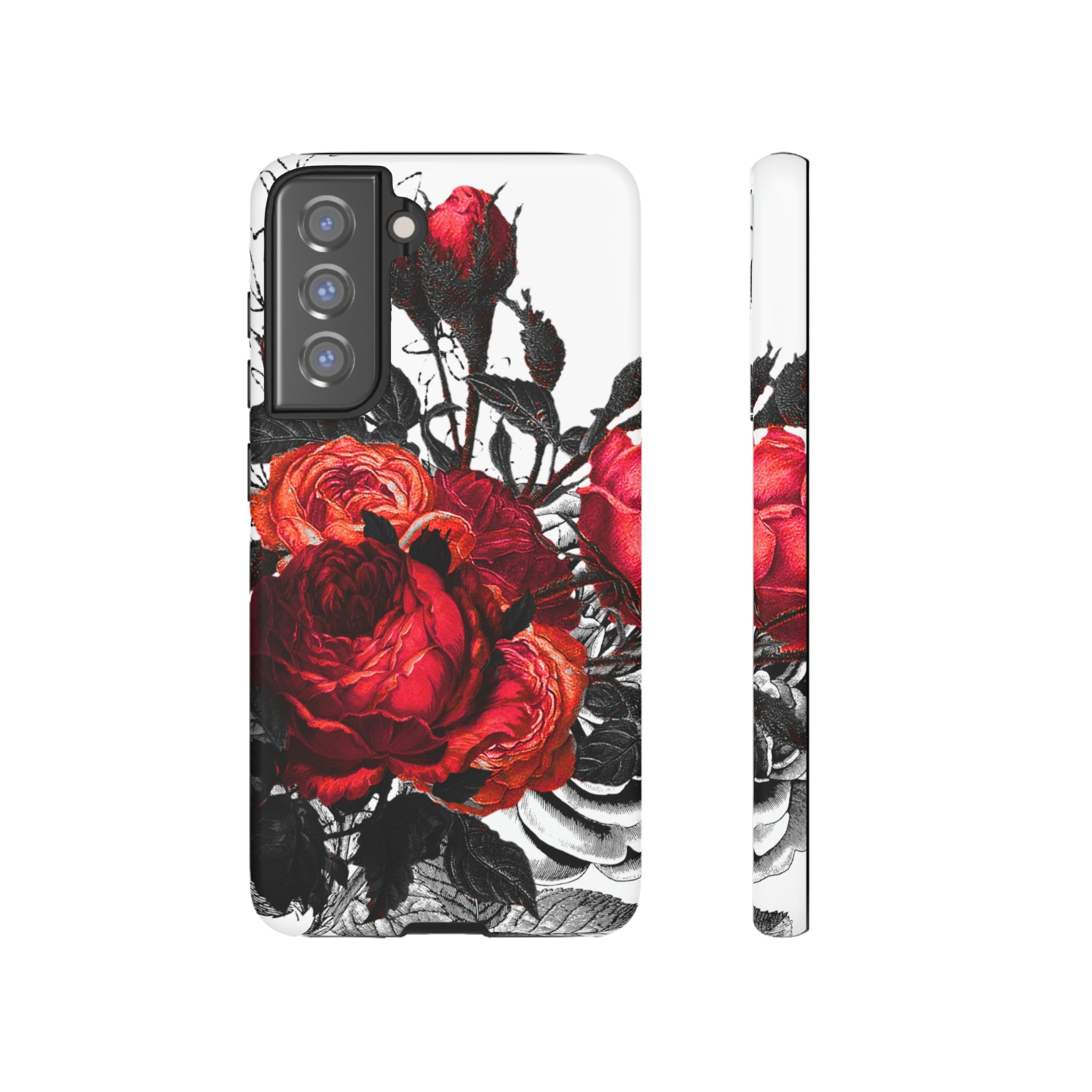 Serarose Gothic Flower Samsung Case (Protective) Samsung Galaxy S21 FE Matte Phone Case