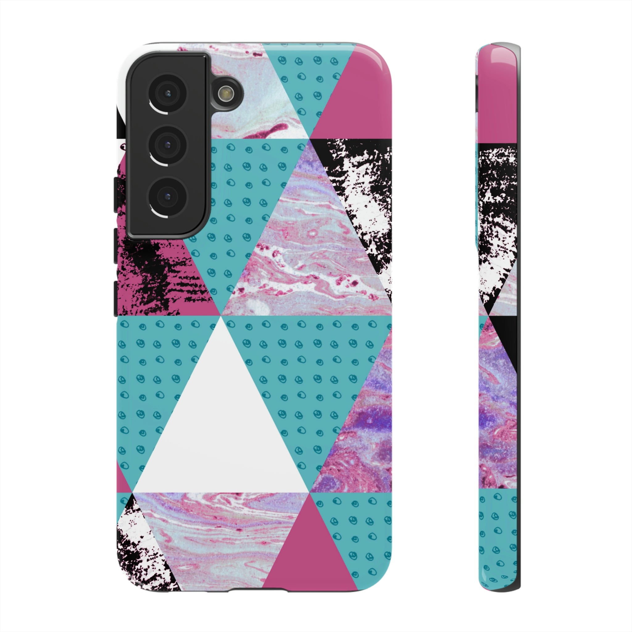 Grunge Triangles Android Case (Protective) Samsung Galaxy S22 Glossy Phone Case