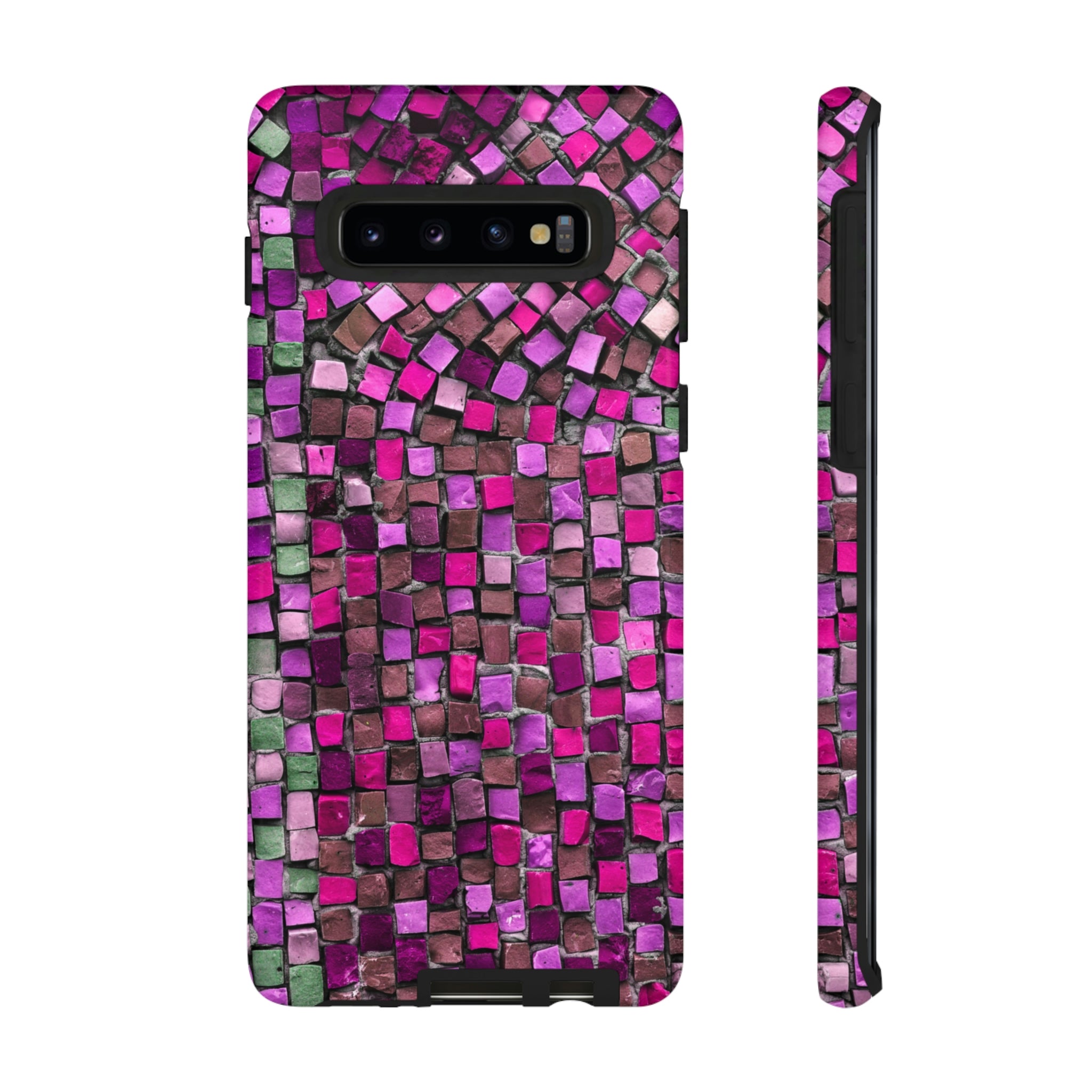 Purple Mosaic Android Case (Protective) Samsung Galaxy S10 Glossy Phone Case