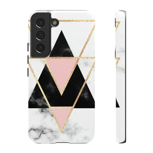 Marble Triangles Android Case (Protective) Samsung Galaxy S22 Glossy Phone Case