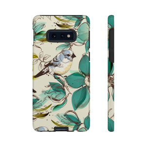 Cute Flowers and Birds Samsung Case (Protective) Samsung Galaxy S10E Glossy Phone Case