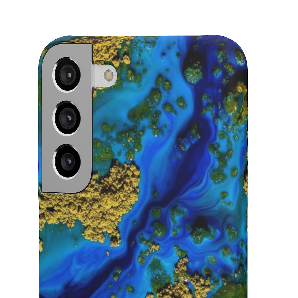 Blue Clear Ocean Ink Art Android Case (Slim) Phone Case