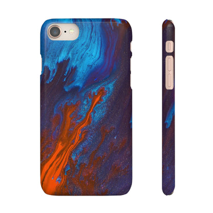 Orange Flame Ink Art iPhone Case (Slim) iPhone 8 Glossy Phone Case