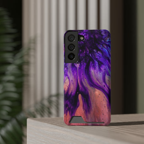 Purple Flow Ink Art Android Case (Card) Phone Case