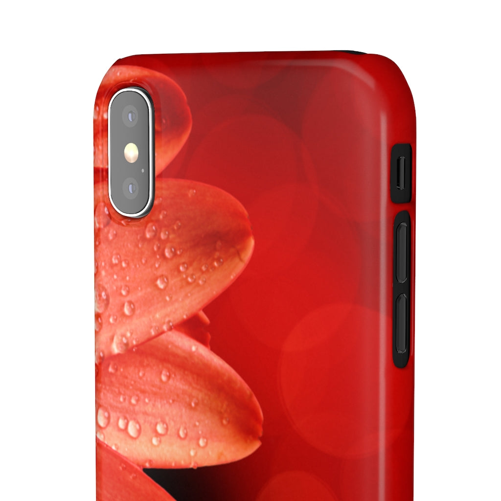 Red Spring Flower Samsung/iPhone (Slim) iPhone XS Glossy Phone Case