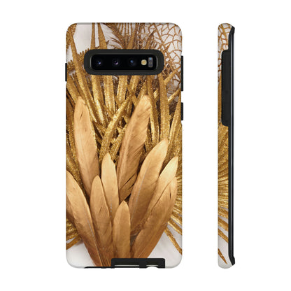 Gold Feather Android Case (Protective) Samsung Galaxy S10 Matte Phone Case