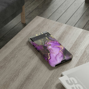 Purple Marble & Gold Android Case (Protective) Phone Case