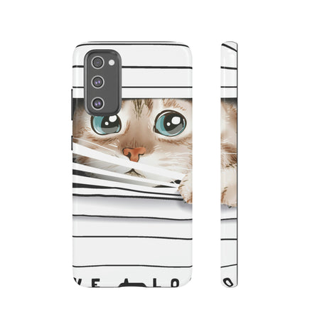 Cute Cat Window Android Case (Protective) Samsung Galaxy S20 FE Glossy Phone Case