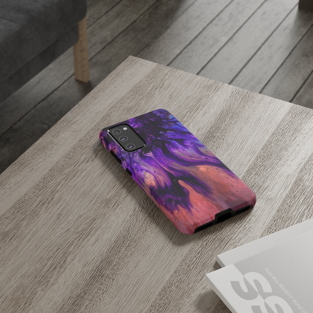 Purple Flow Ink Art Android Case (Protective) Phone Case