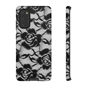 Black Rose Lace Gothic Flower Samsung Case (Protective) Samsung Galaxy S20 Matte Phone Case