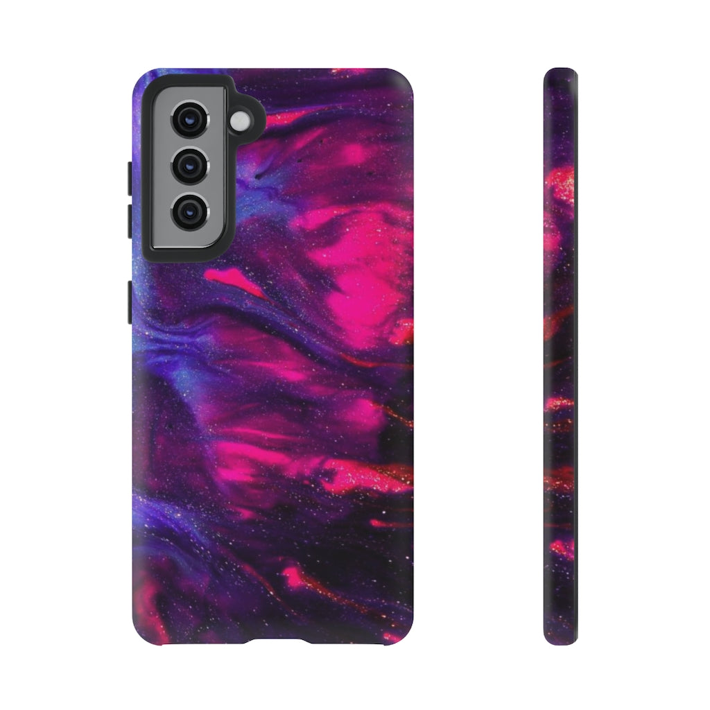 Deep Purple Ink Art Android Case (Protective) Samsung Galaxy S21 Matte Phone Case