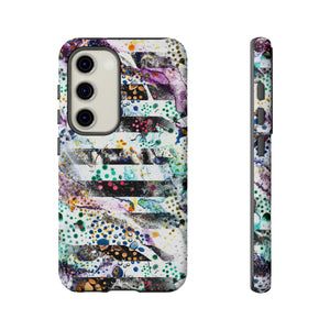 Abstract Green Purple Android Case (Protective) Samsung Galaxy S23 Matte Phone Case