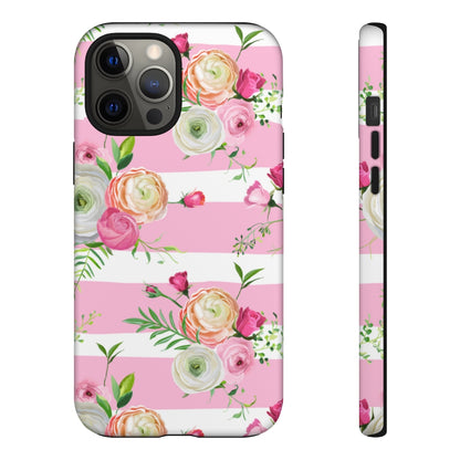 Pink Roses and Ranunculus Flowers iPhone Case (Protective) iPhone 12 Pro Max Matte Phone Case