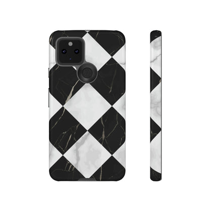 Check Marble Android Case (Protective) Google Pixel 5 5G Glossy Phone Case