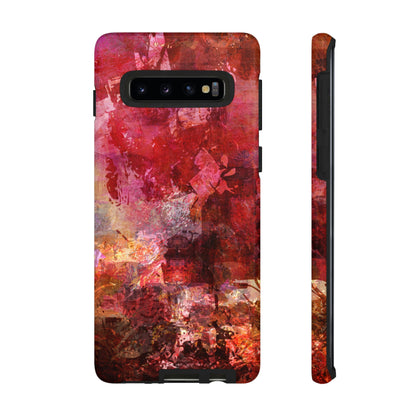 Red Grunge Android Case (Protective) Samsung Galaxy S10 Glossy Phone Case